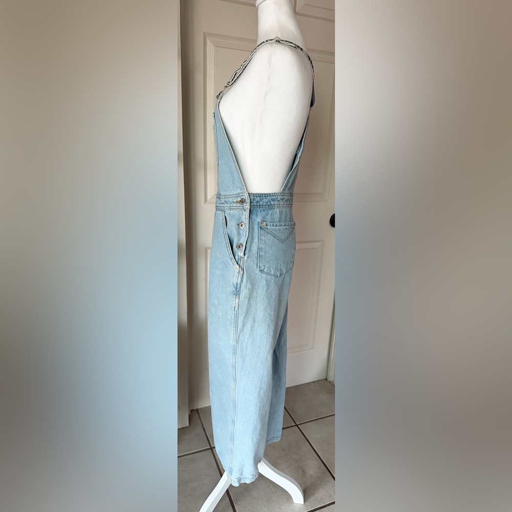 Y2K The Ragged Priest women’s Light Blue Denim overalls sz S - Picture 4 of 11
